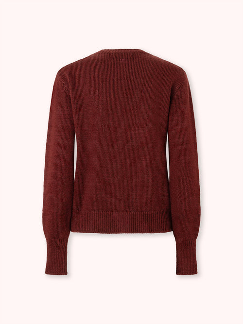 CÁRDIGAN DE BOTONES FORRADOS GRANATE