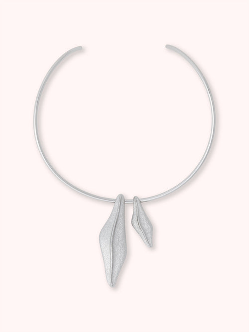 LEMON LEAF COLLAR PLATEADO