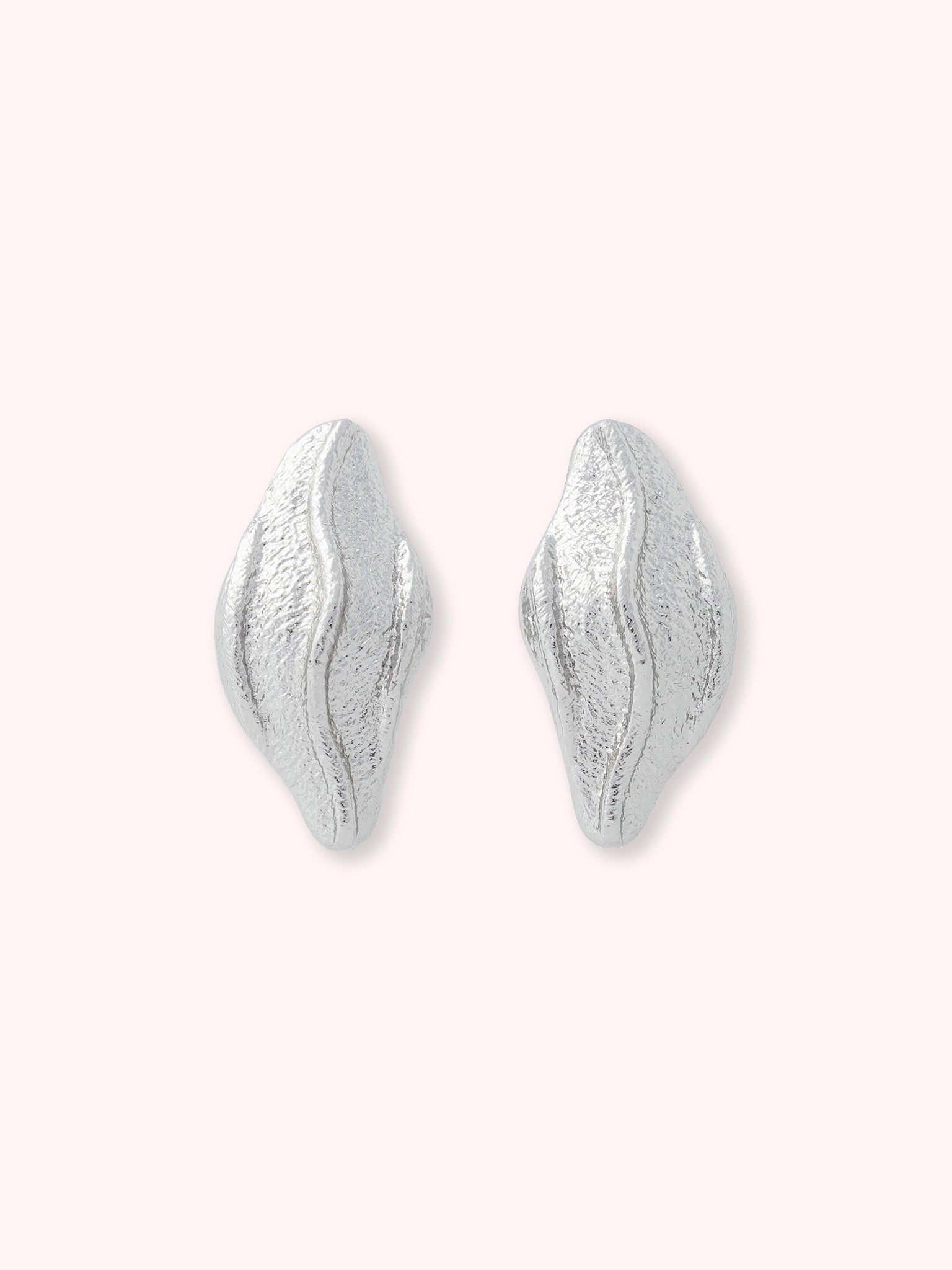 LEMON LEAF PENDIENTES GRANDES PLATEADO