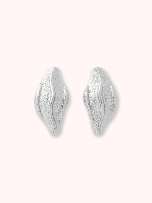 LEMON LEAF PENDIENTES GRANDES PLATEADO