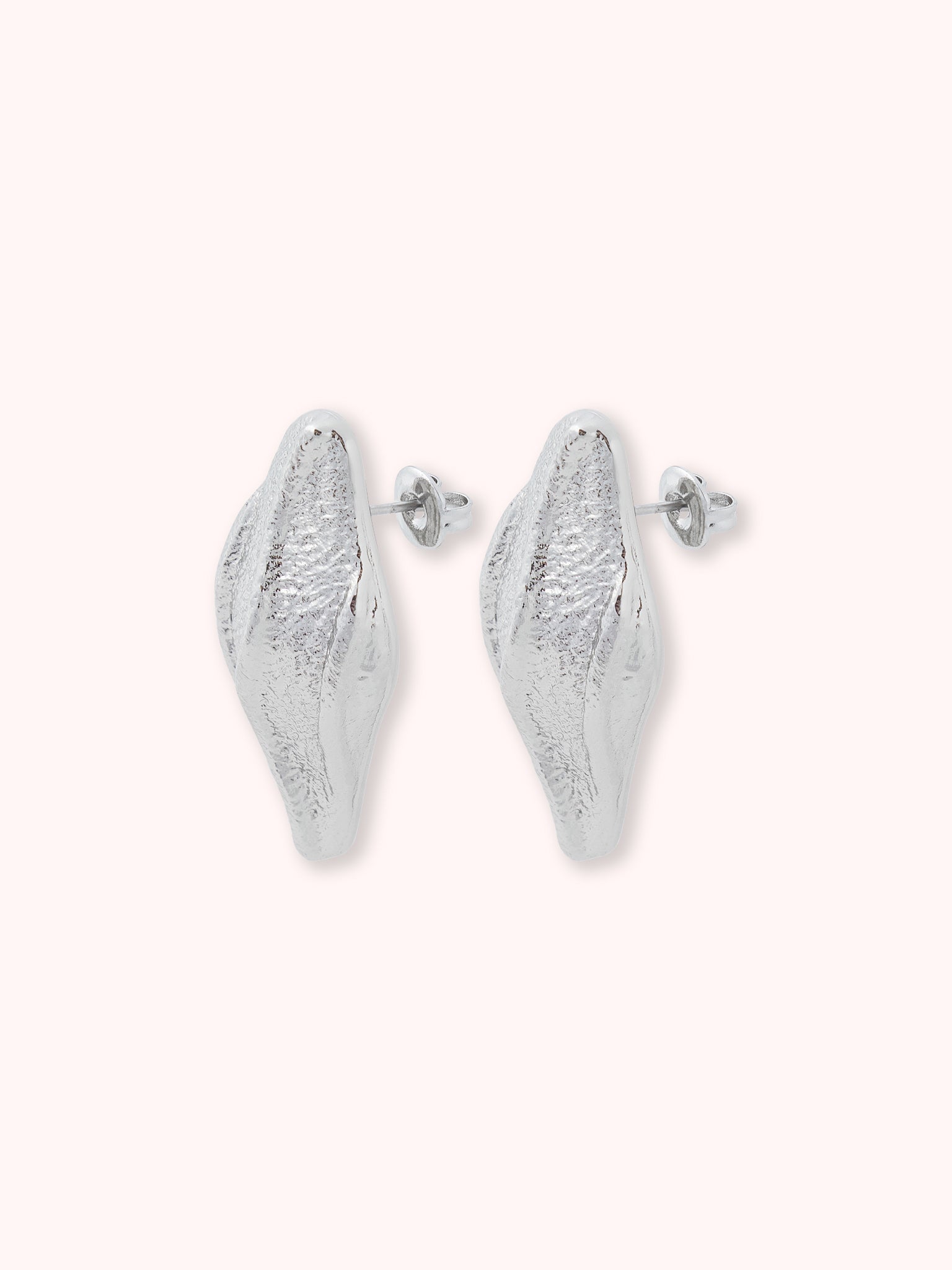 LEMON LEAF PENDIENTES GRANDES PLATEADO