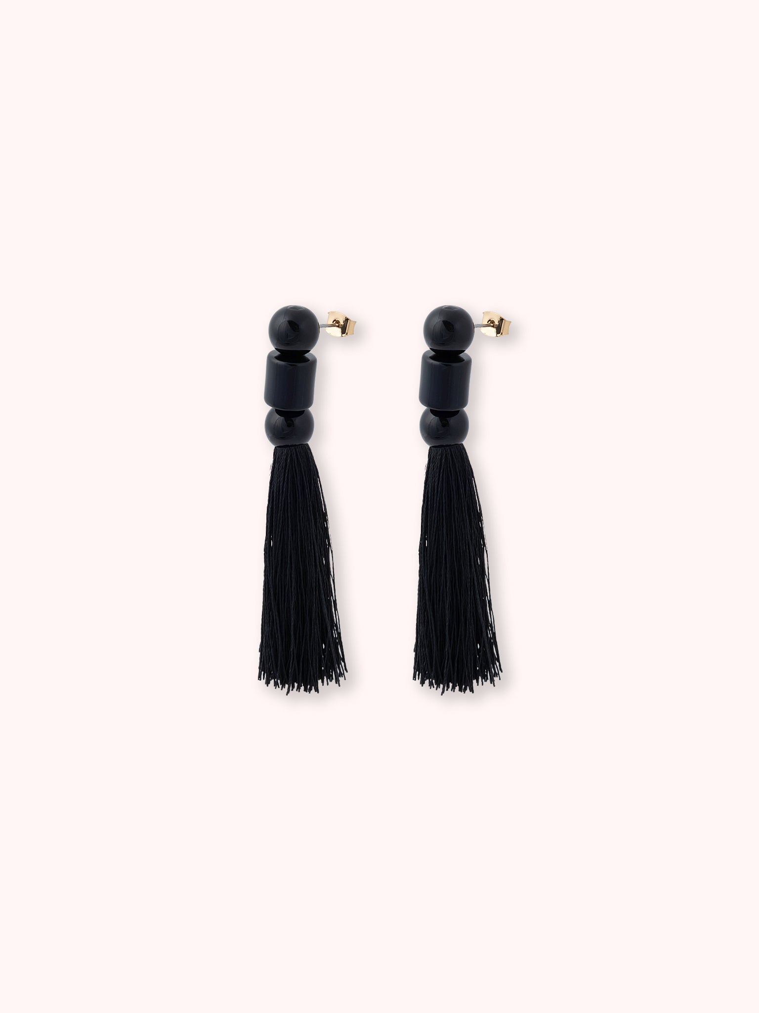 PENDIENTES LARGOS DE FLECOS AZUL MARINO
