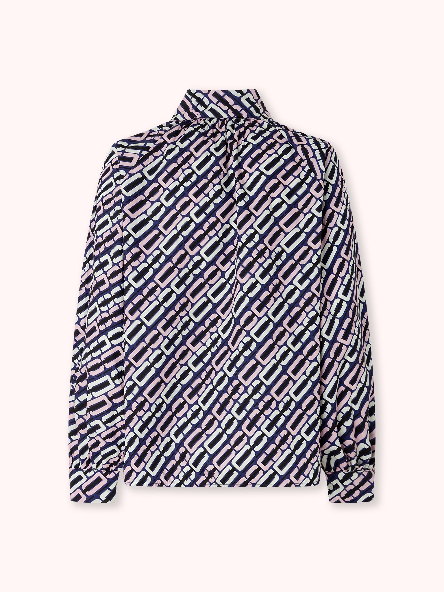 BLUSA MANGA ABULLONADA CON ESTAMPADO