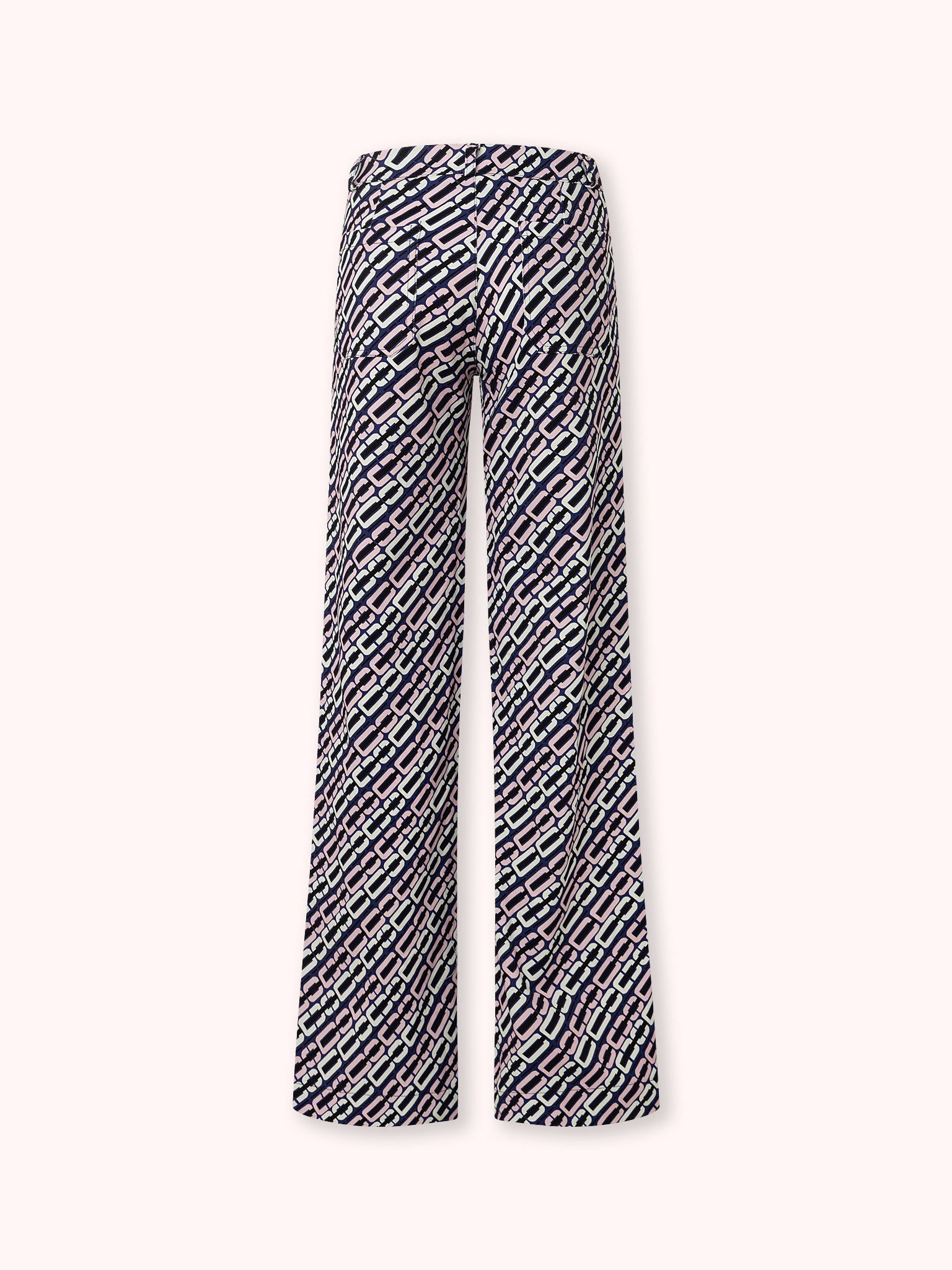 PANTALÓN FLARE CON BOLSILLOS ESTAMPADO