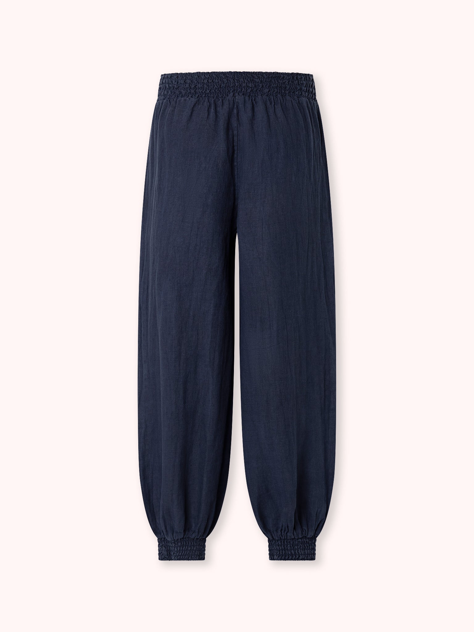 PANTALÓN BOMBACHO CINTURA ELÁSTICA AZUL MARINO