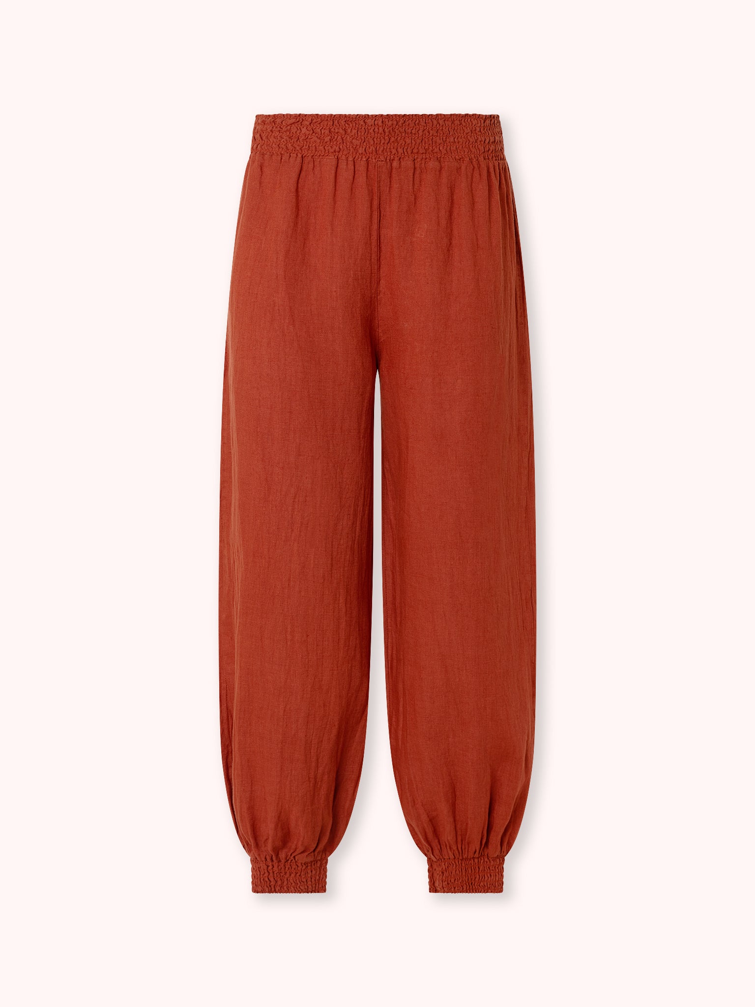 PANTALÓN BOMBACHO CINTURA ELÁSTICA TERRACOTA