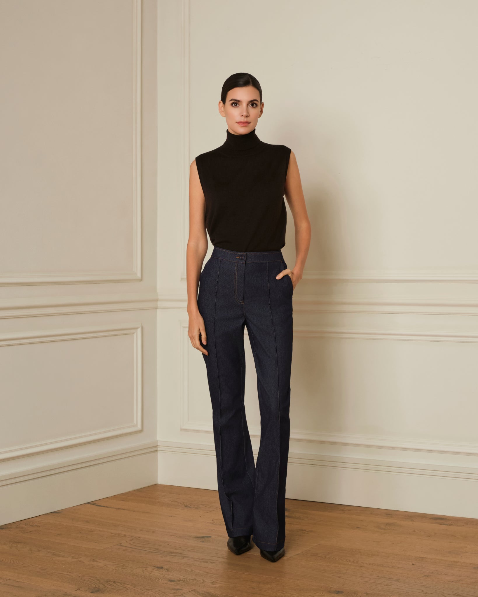 PANTALÓN FLARE DENIM