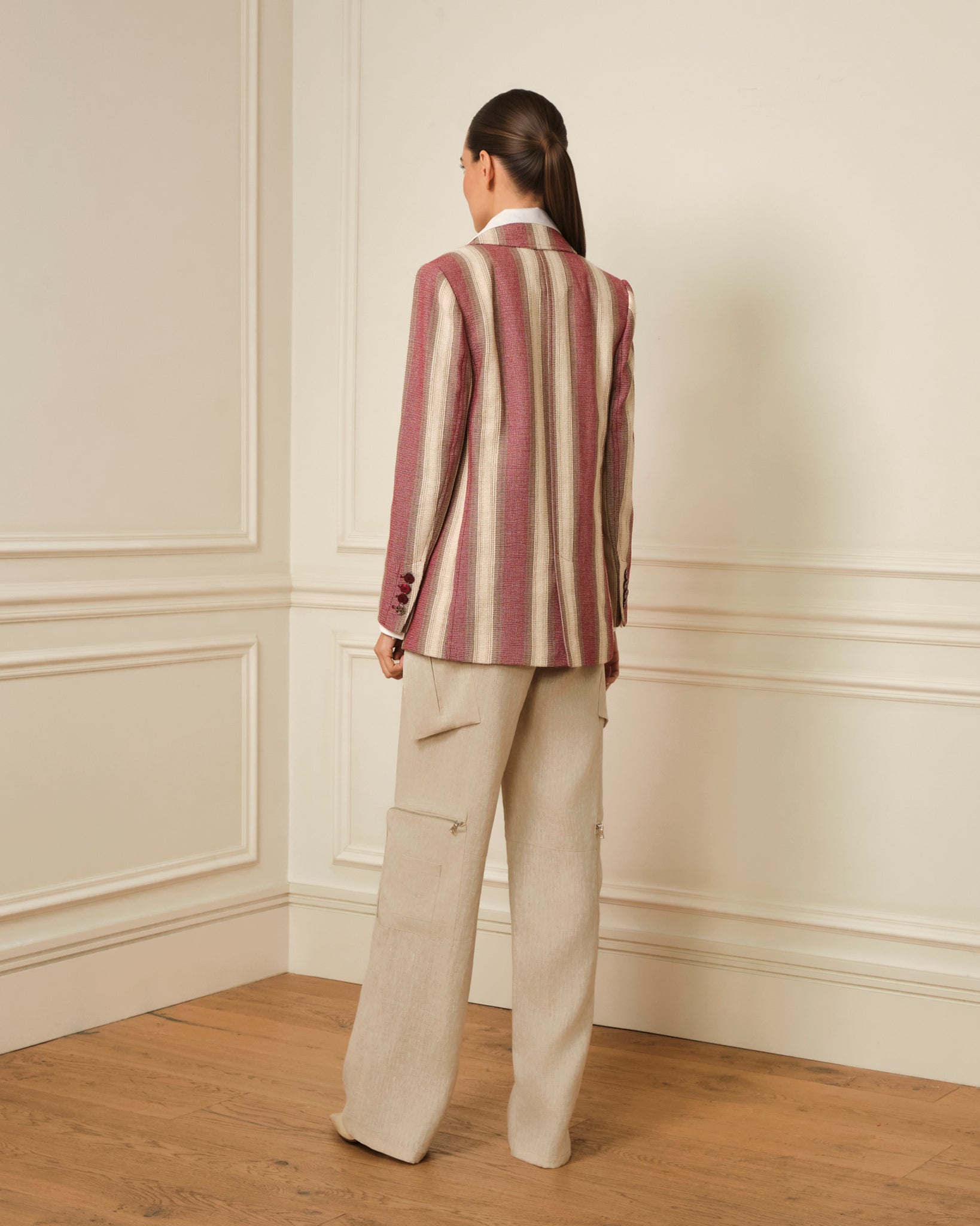 AMERICANA DE RAYAS BURDEOS