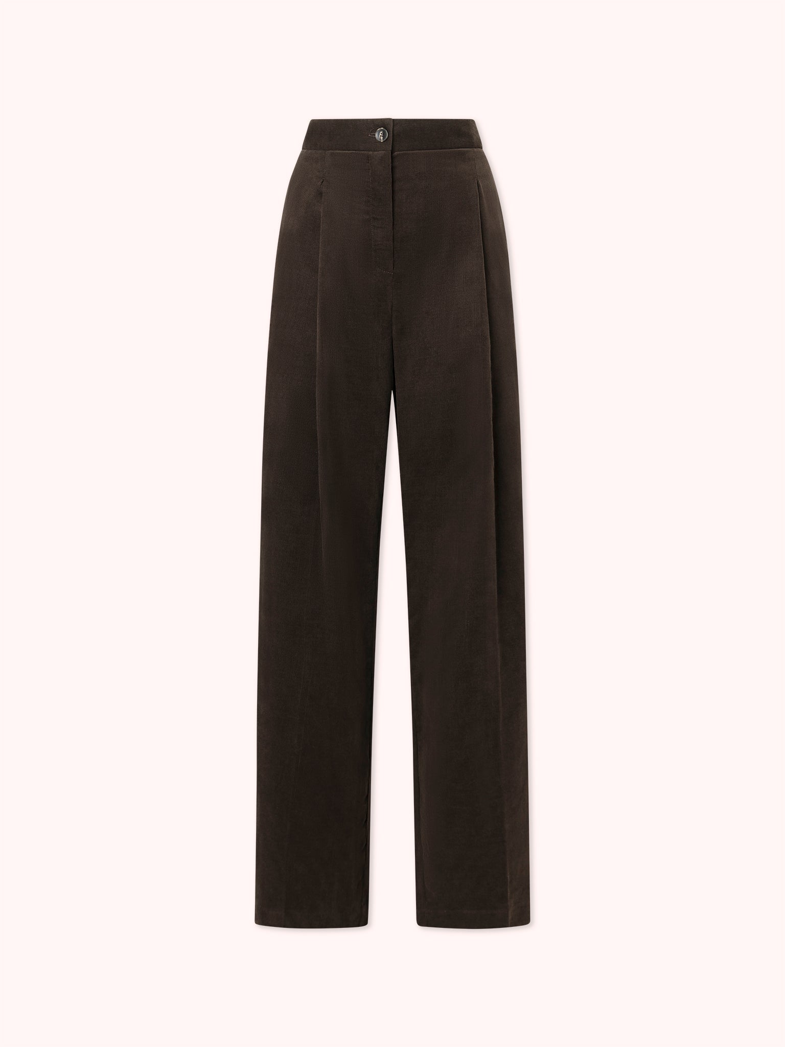 PANTALÓN DE PANA CON PINZAS MARRÓN