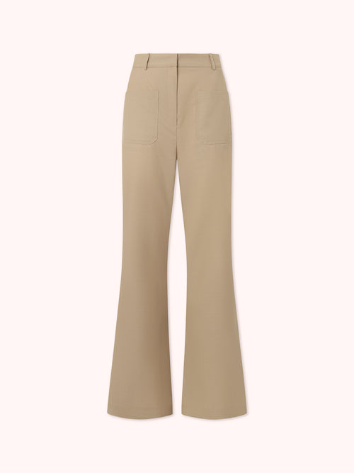 PANTALÓN FLARE BEIGE