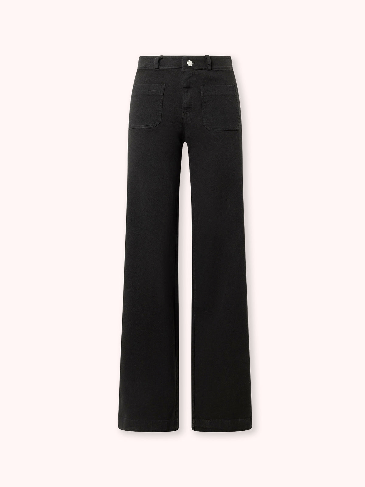 PANTALÓN FLARE CON BOLSILLOS DENIM NEGRO