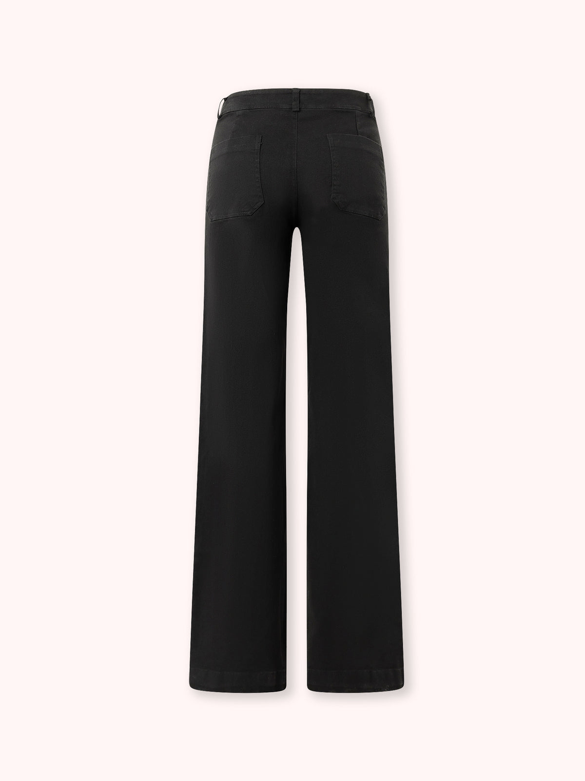 PANTALÓN FLARE CON BOLSILLOS DENIM NEGRO