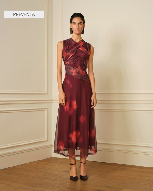 VESTIDO TUL ESTAMPADO FLORAL