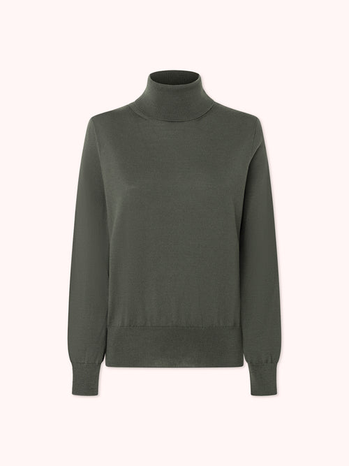 JERSEY CUELLO ALTO VERDE MILITAR