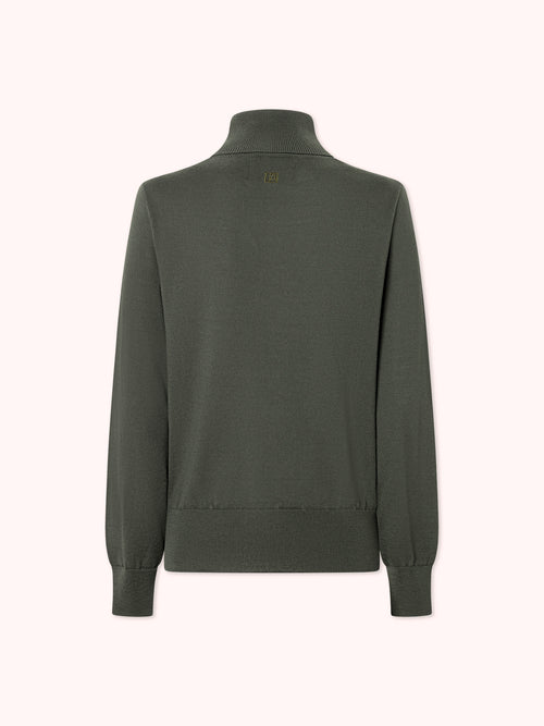 JERSEY CUELLO ALTO VERDE MILITAR