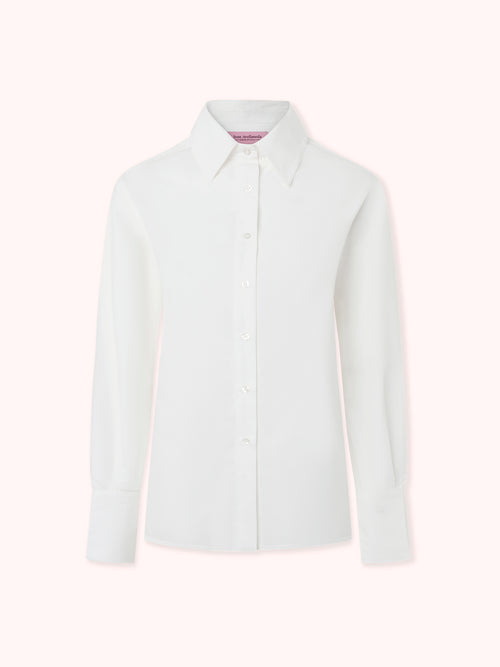 CAMISA DE PUÑO ALARGADO BLANCA