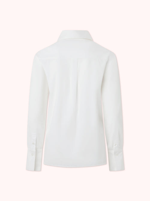 CAMISA DE PUÑO ALARGADO BLANCA