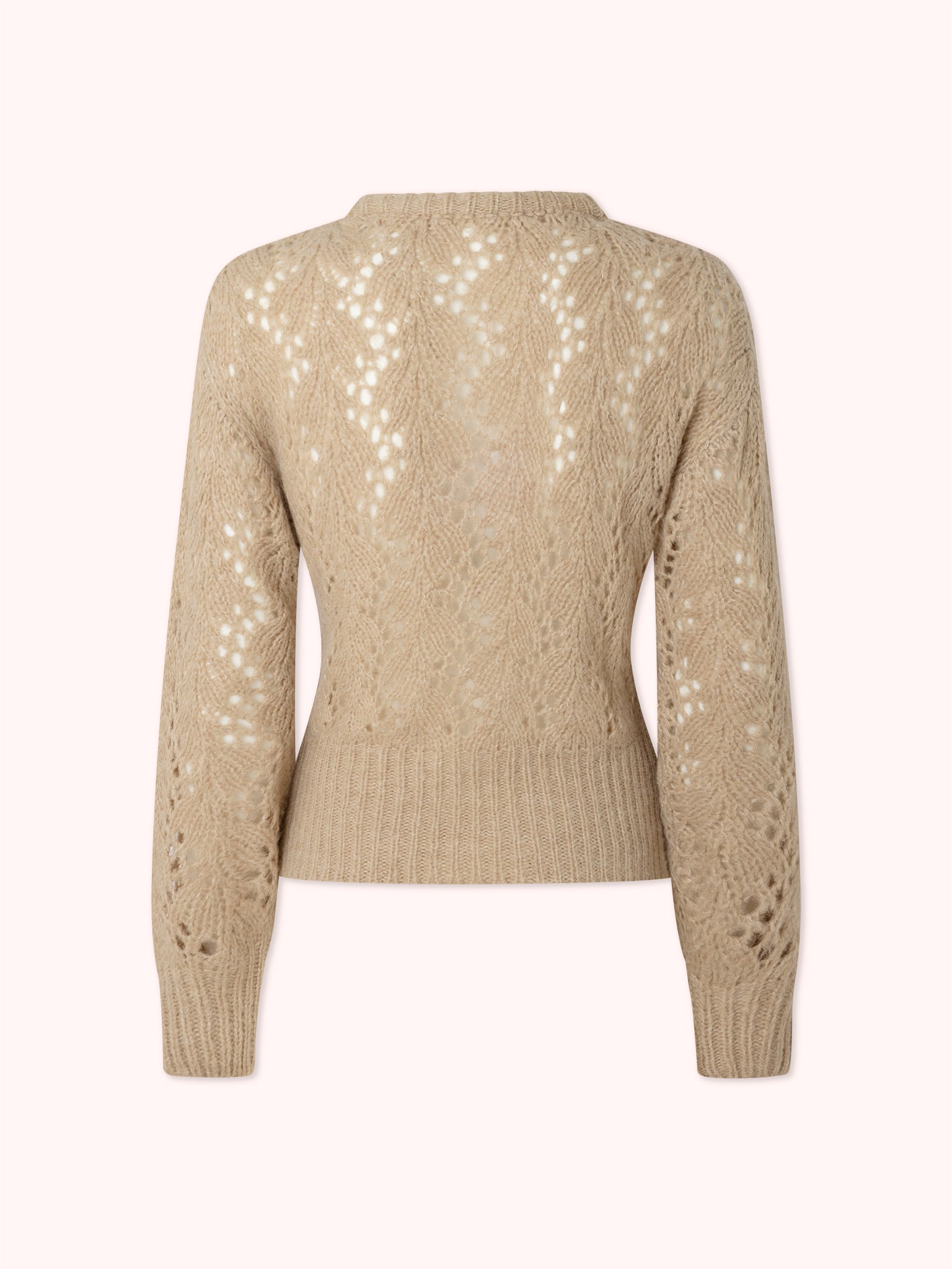 SUÉTER DE PUNTO CALADO CAMEL