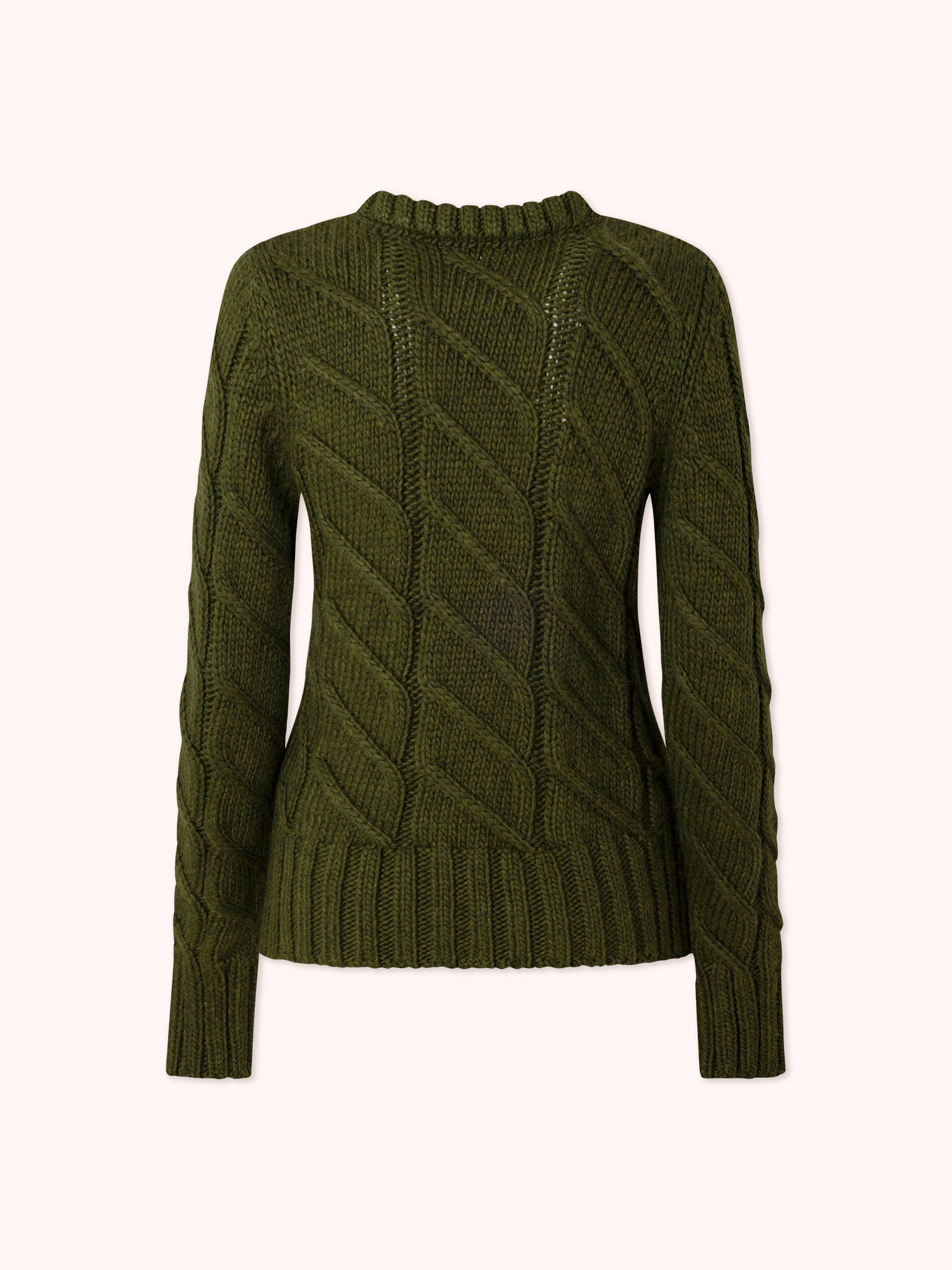 SUÉTER DE PUNTO TRENZADO VERDE