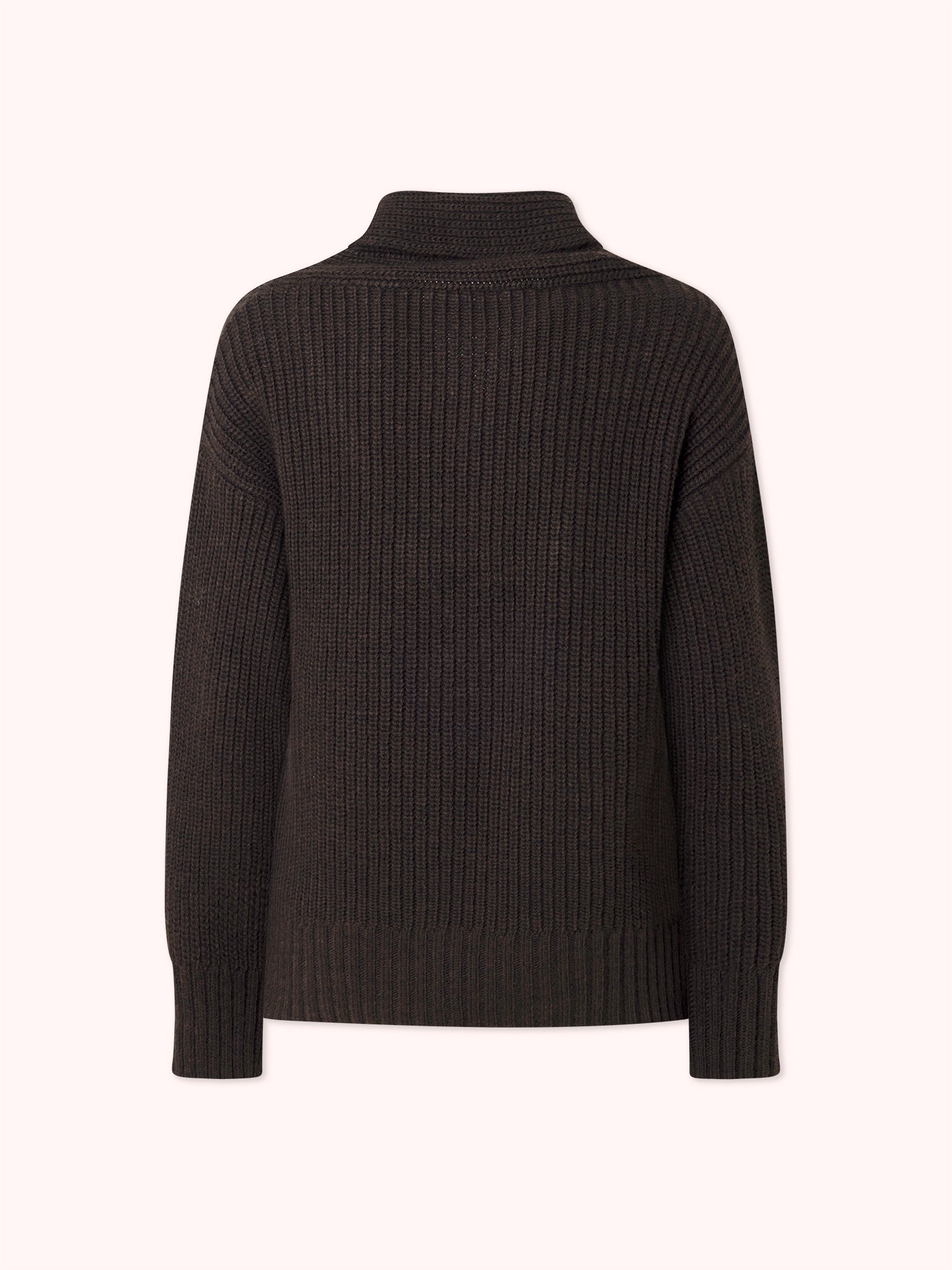 SUÉTER DE PUNTO CON CUELLO CHIMENEA MARRÓN