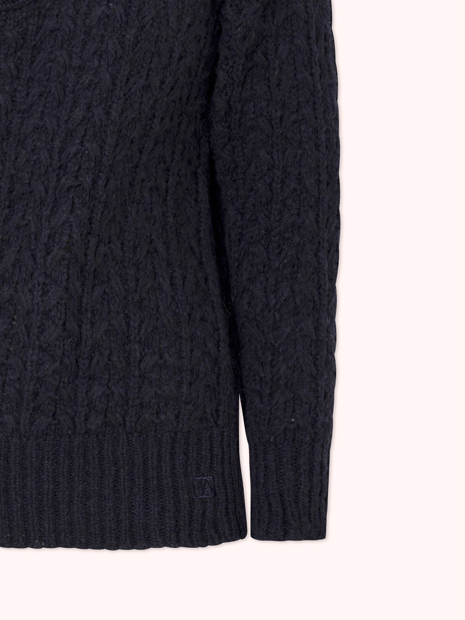 SUÉTER DE PUNTO CON CUELLO POLO AZUL MARINO