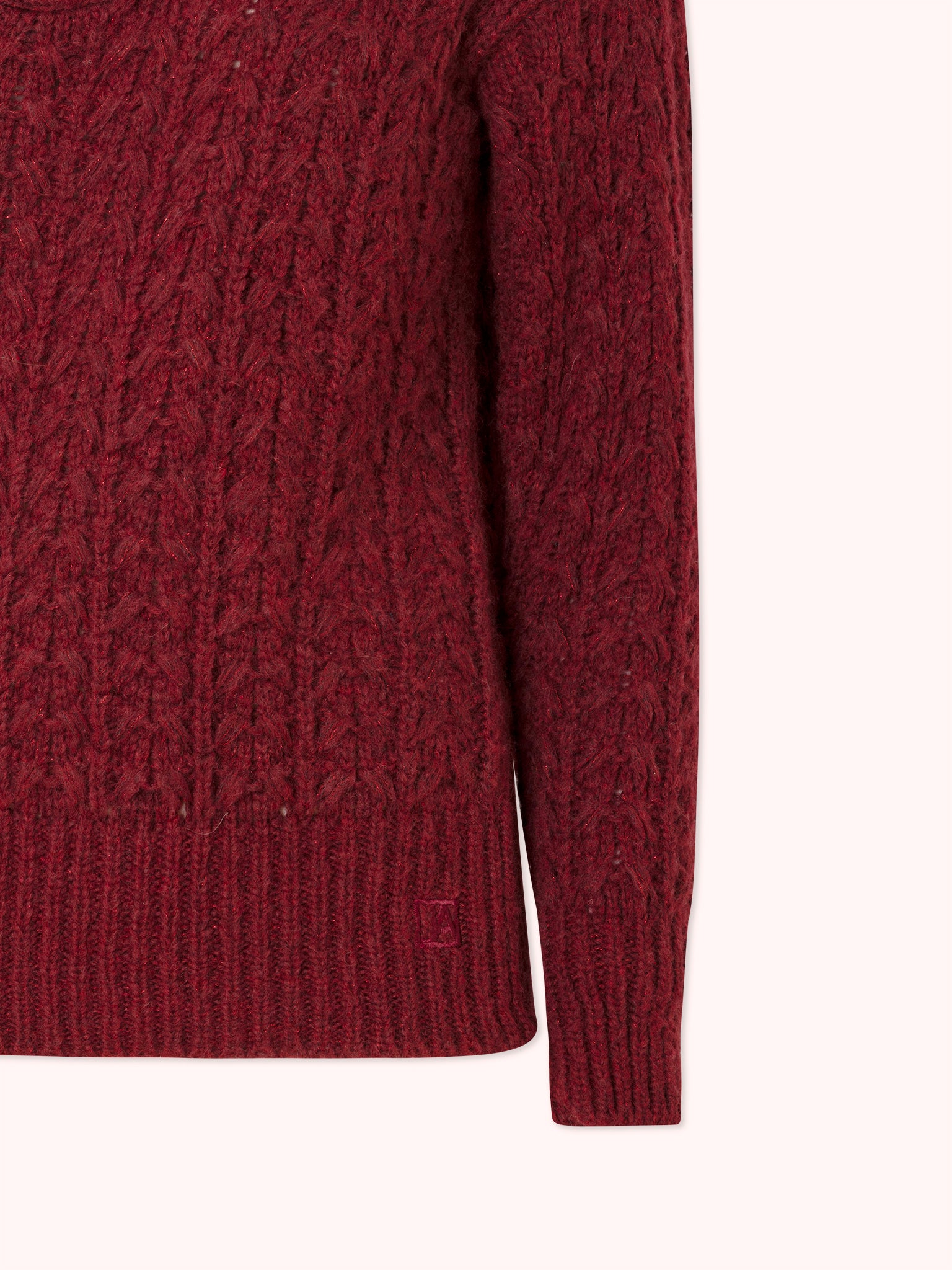 SUÉTER DE PUNTO CON CUELLO POLO GRANATE