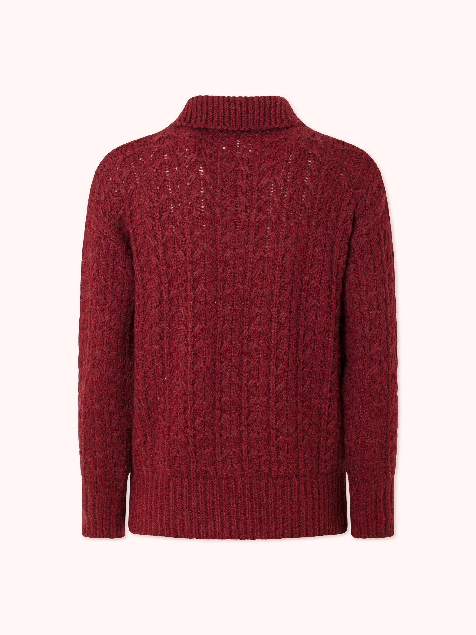 SUÉTER DE PUNTO CON CUELLO POLO GRANATE