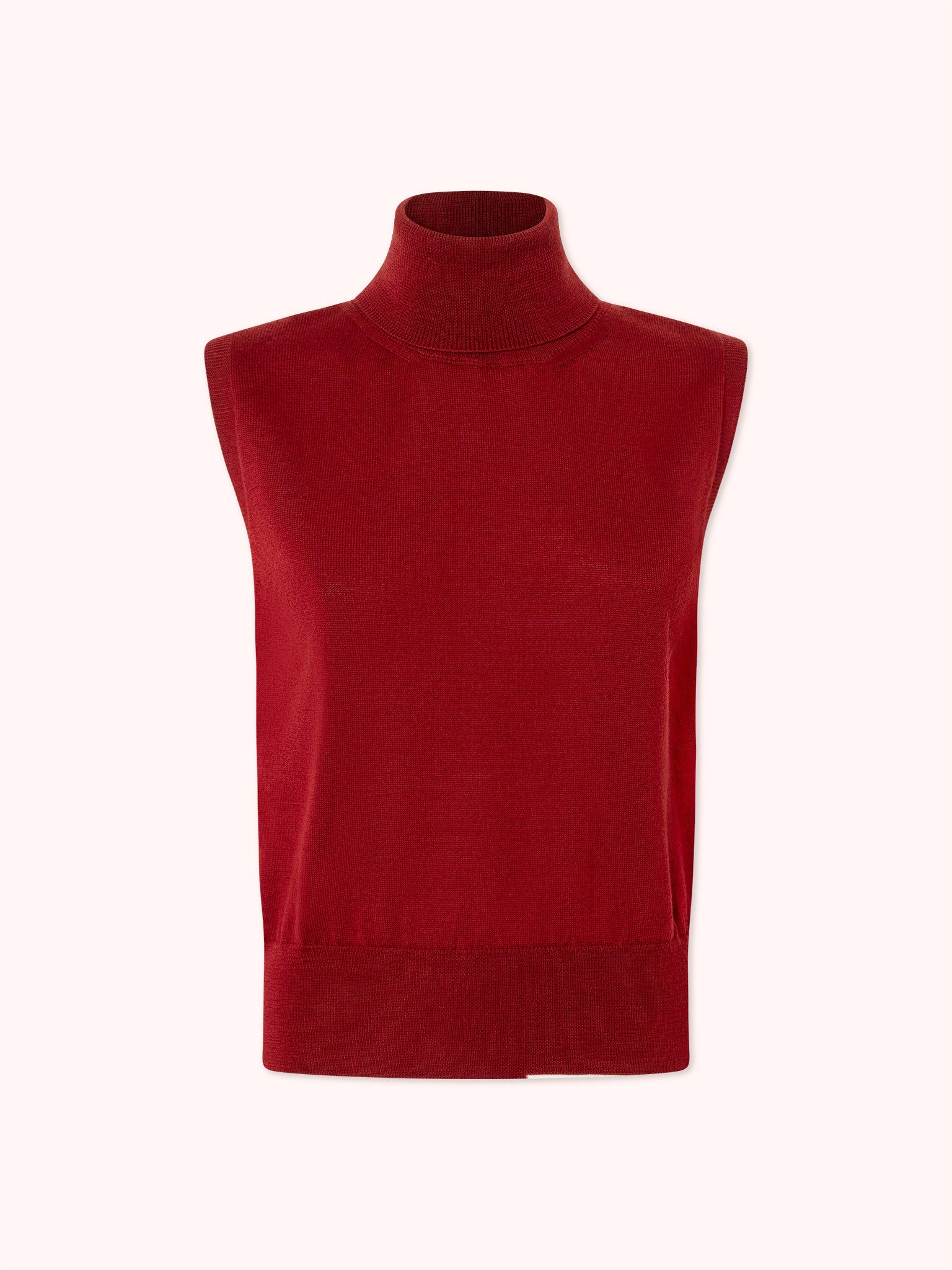 JERSEY SIN MANGAS CUELLO ALTO GRANATE