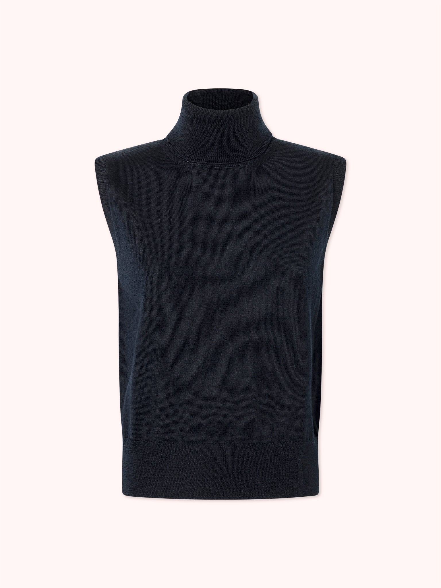 JERSEY SIN MANGAS CUELLO ALTO AZUL MARINO