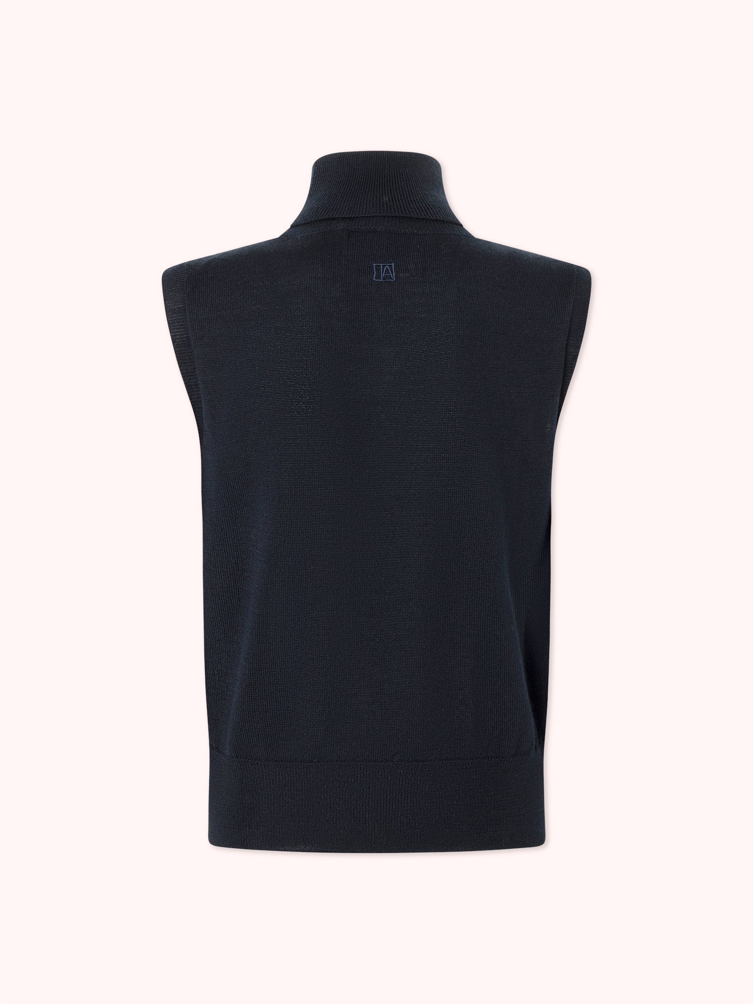 JERSEY SIN MANGAS CUELLO ALTO AZUL MARINO