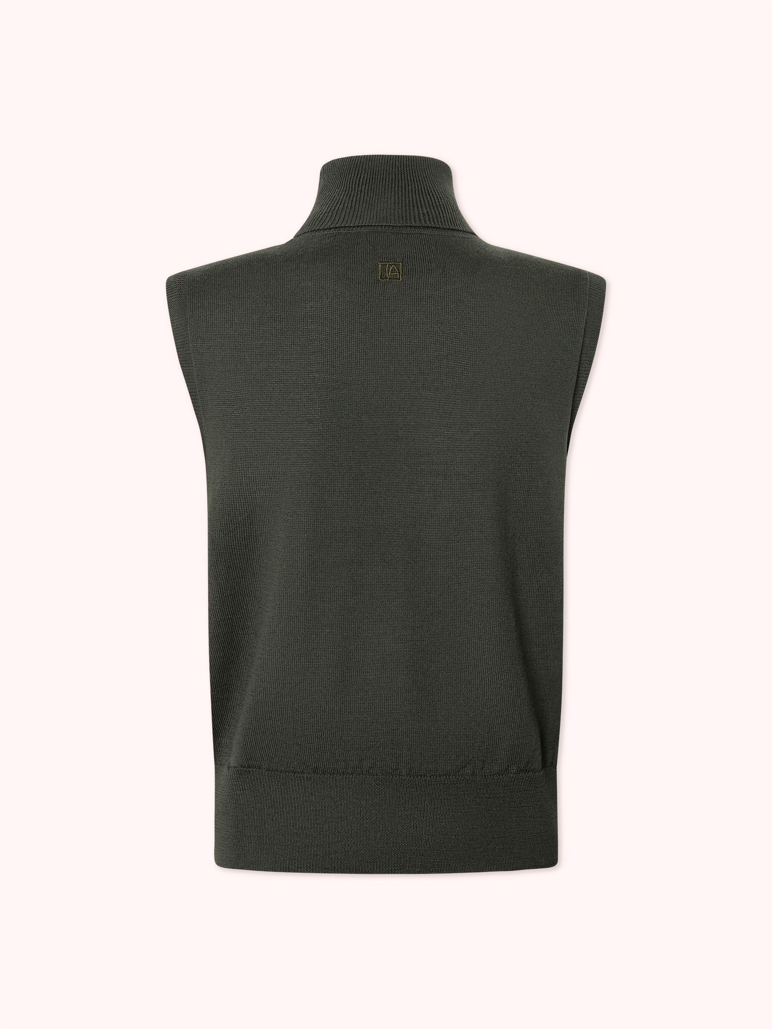 JERSEY SIN MANGAS CUELLO ALTO VERDE MILITAR