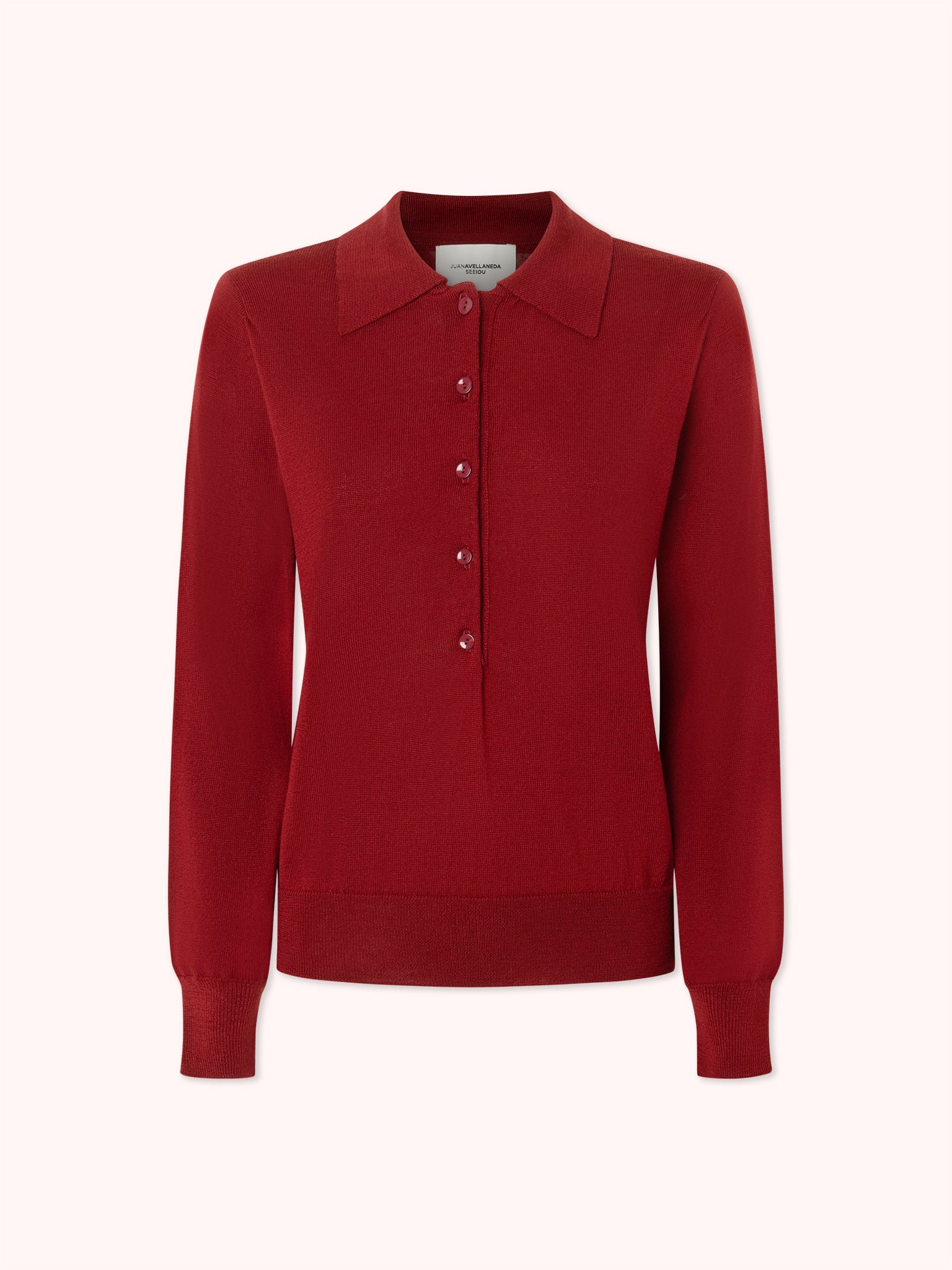 JERSEY CUELLO POLO GRANATE