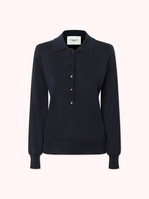 JERSEY CUELLO POLO AZUL MARINO