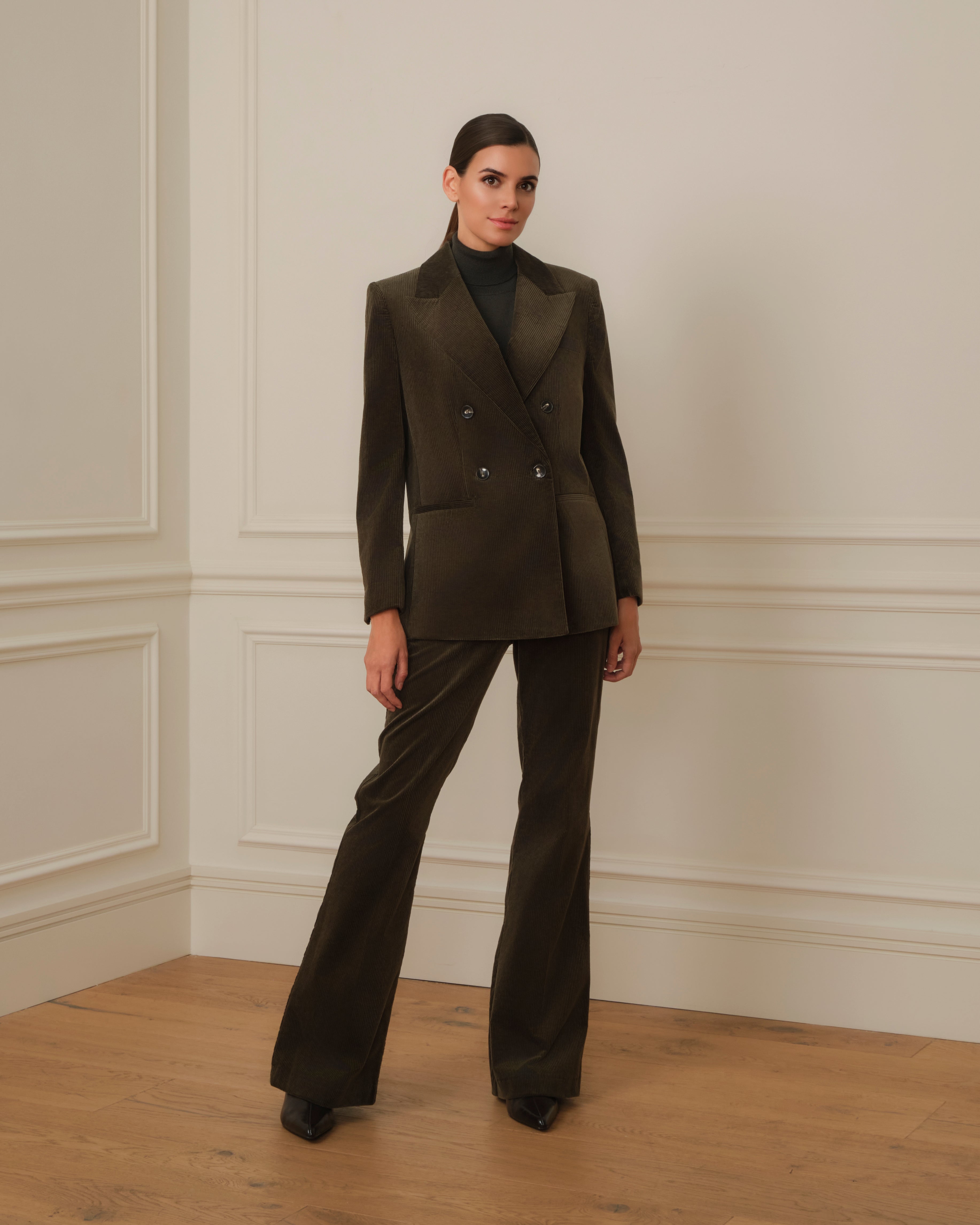 BLAZER CRUZADA DE PANA VERDE