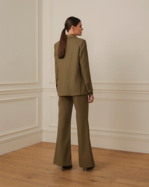 BLAZER CON BOLSILLOS VERDE MILITAR