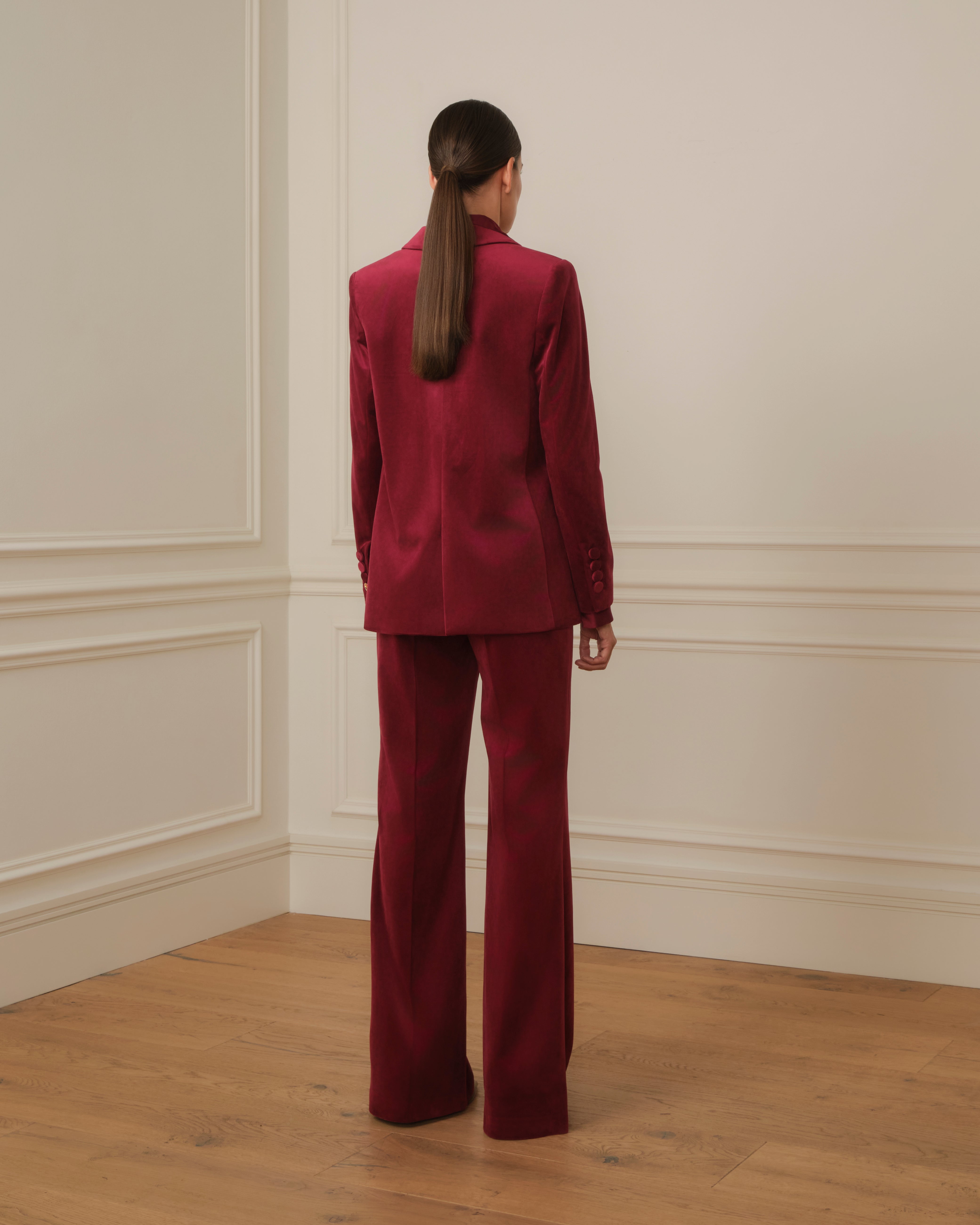 BLAZER DE TERCIOPELO BURDEOS