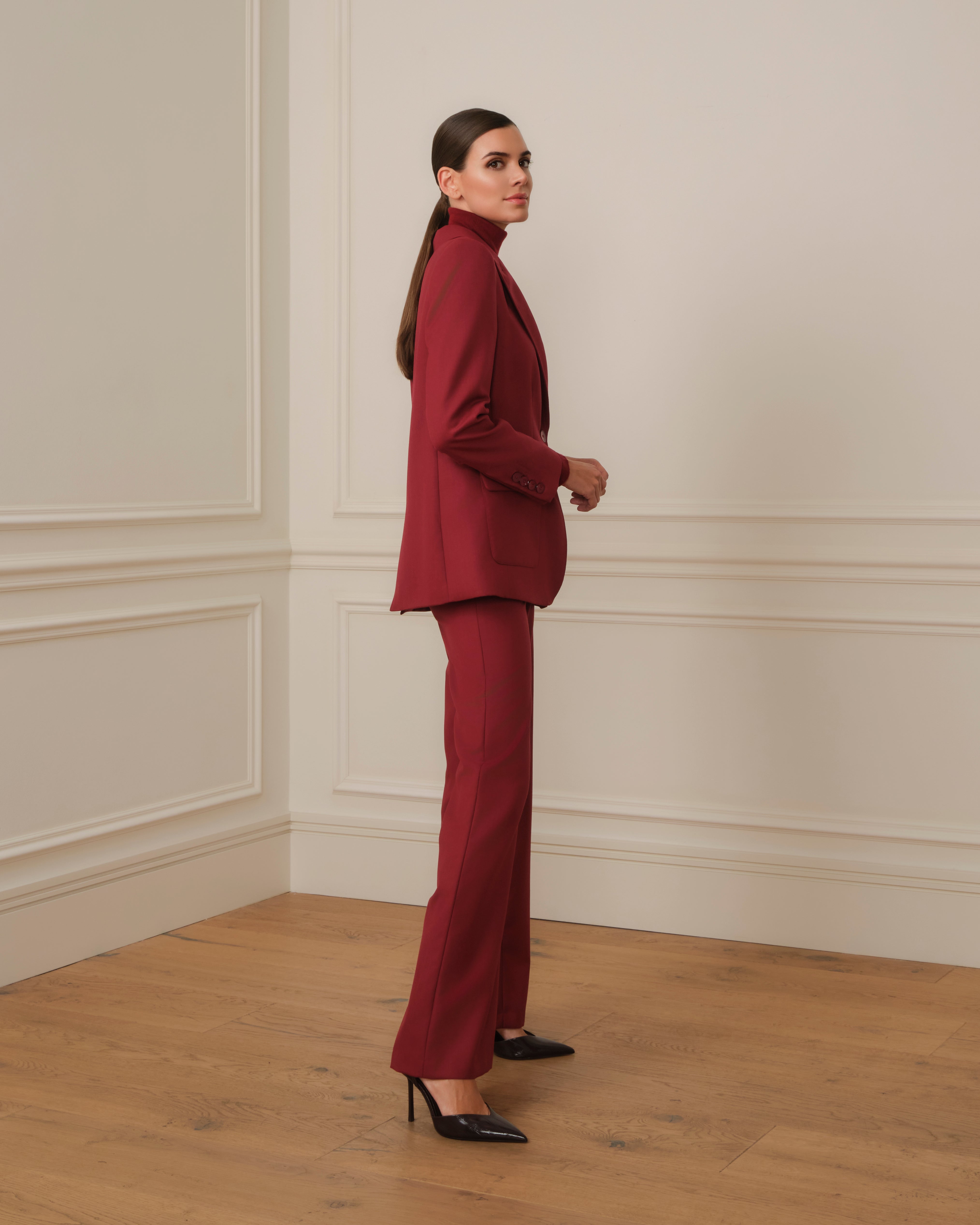 PANTALÓN FLARE GRANATE