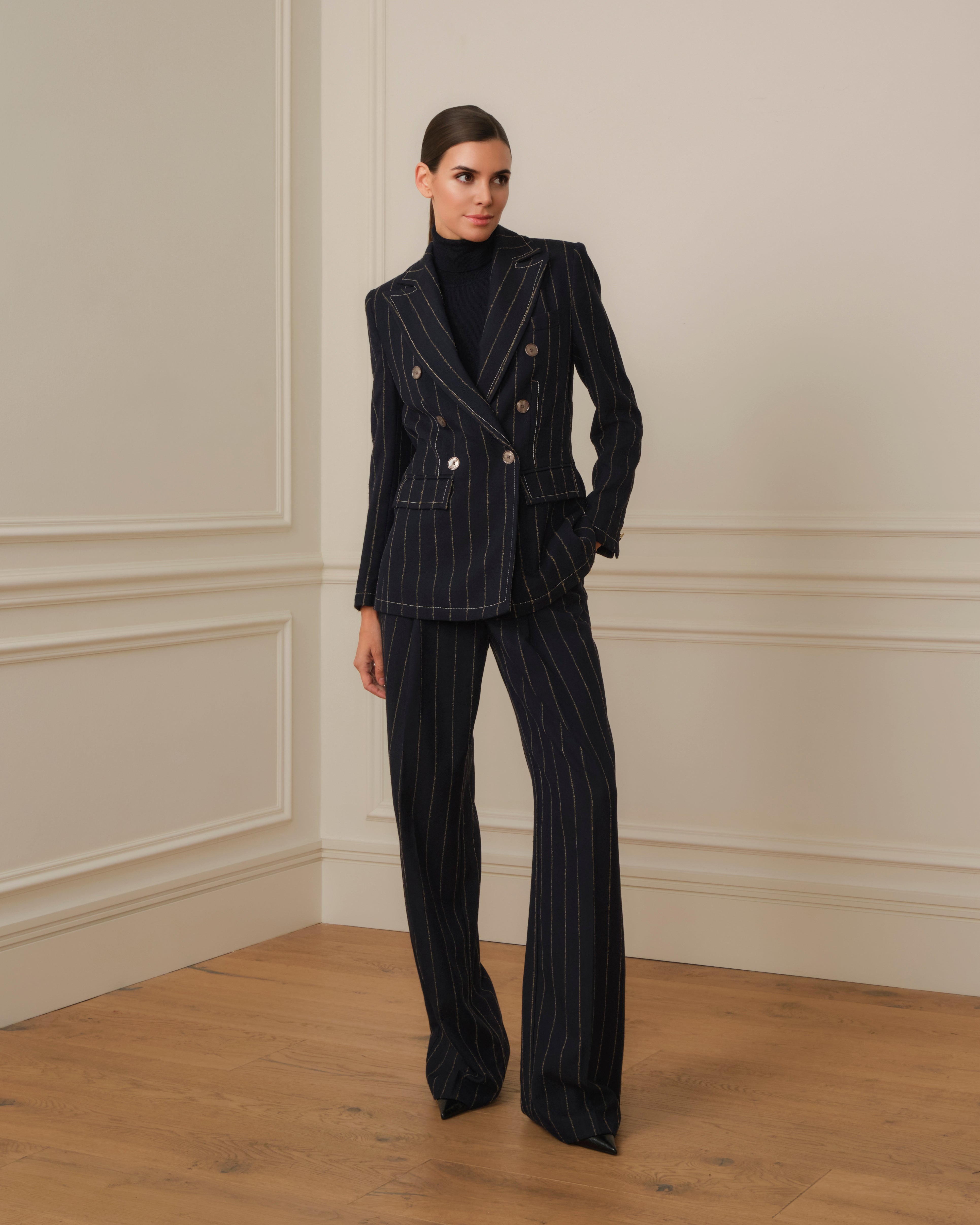 BLAZER CRUZADA DE RAYAS