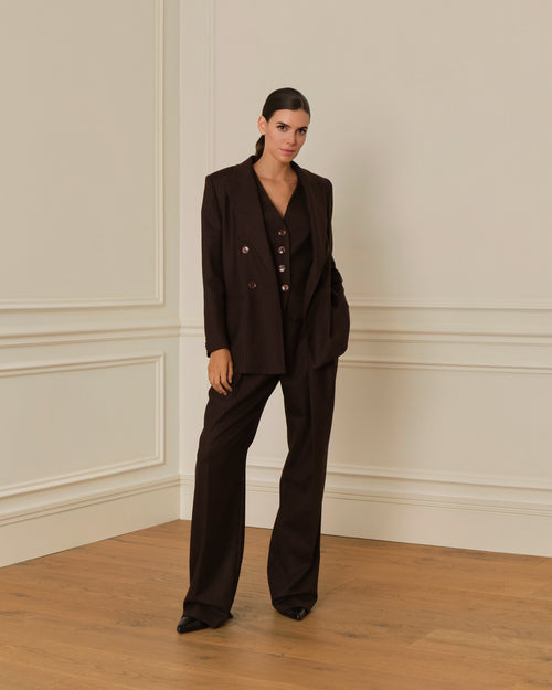 BLAZER RAYA DIPLOMÁTICA MARRÓN