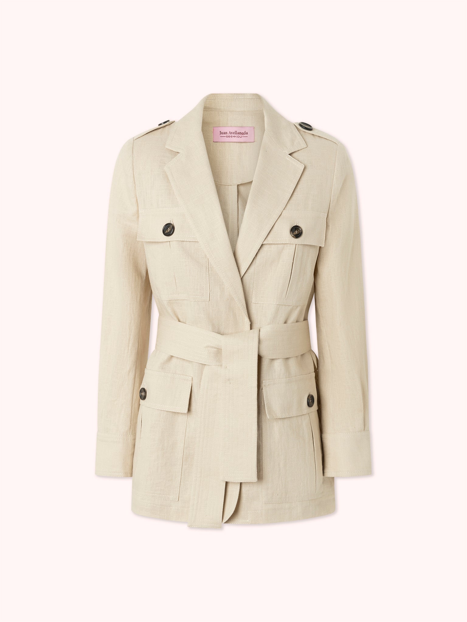 BLAZER SAHARIANA LINO NATURAL CHARLES - SEEIOU