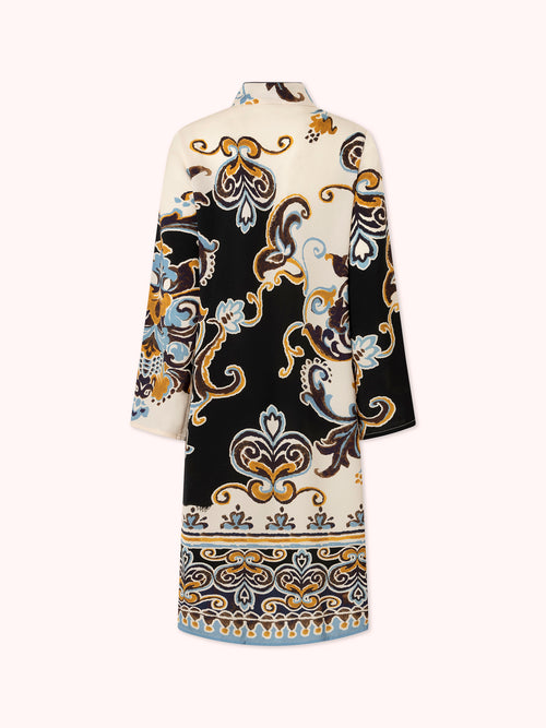 KAFTÁN ESTAMPADO AZUL KAIRA