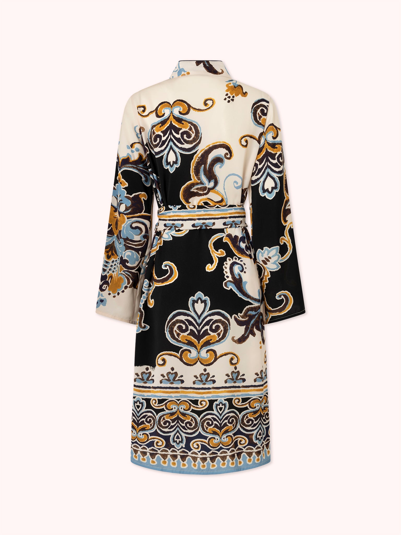 KAFTÁN ESTAMPADO AZUL KAIRA - SEEIOU