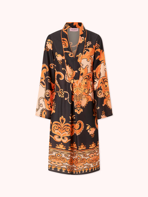 KAFTÁN ESTAMPADO NARANJA KAIRA