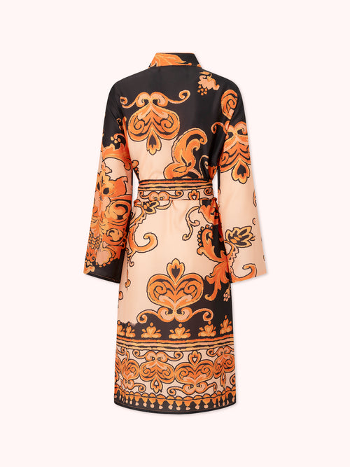 KAFTÁN ESTAMPADO NARANJA KAIRA