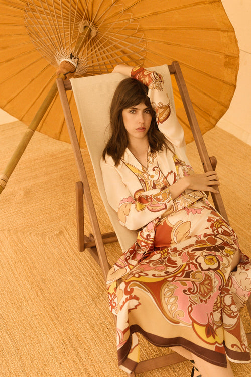 KAFTÁN ESTAMPADO ROSA VEDHA