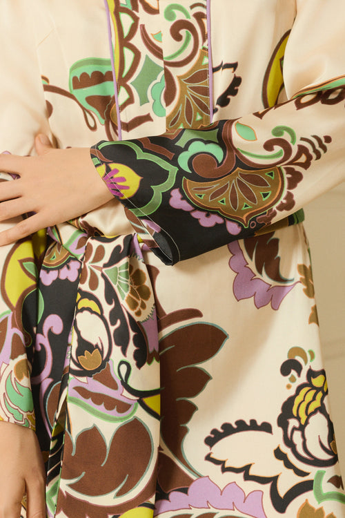 KAFTÁN ESTAMPADO VERDE VEDHA