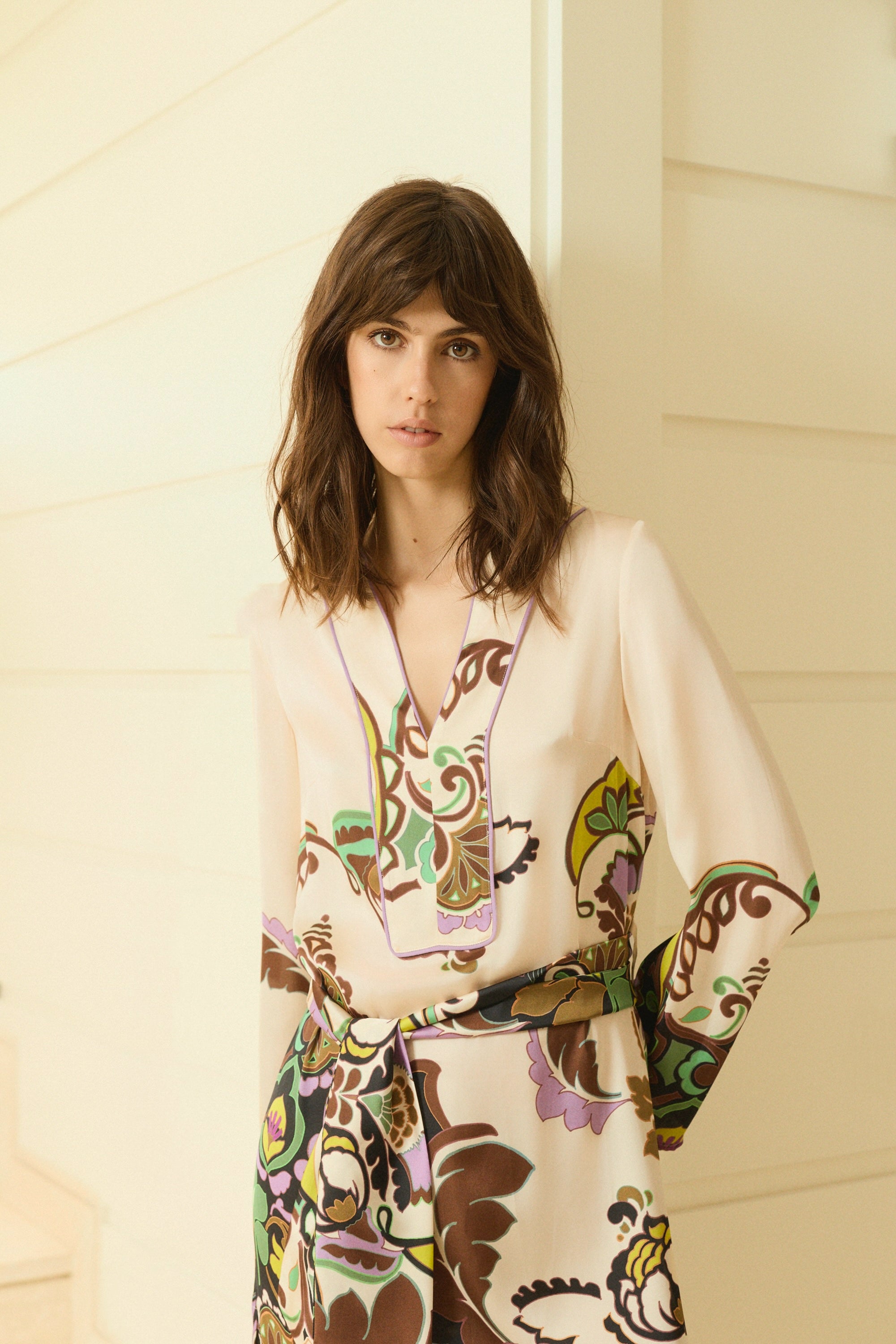 KAFTÁN ESTAMPADO VERDE VEDHA - SEEIOU