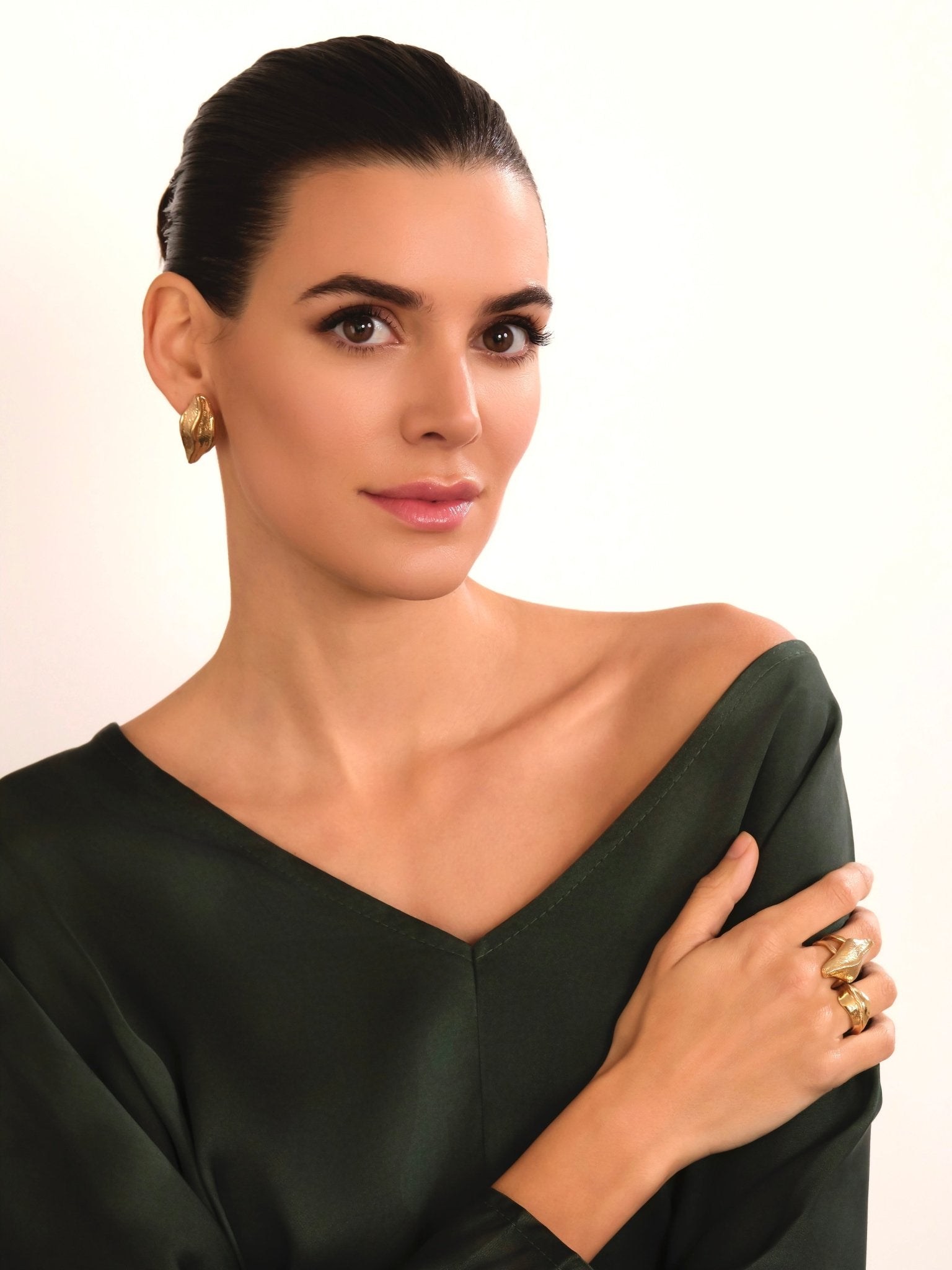 LEMON LEAF PENDIENTES DORADOS - SEEIOU