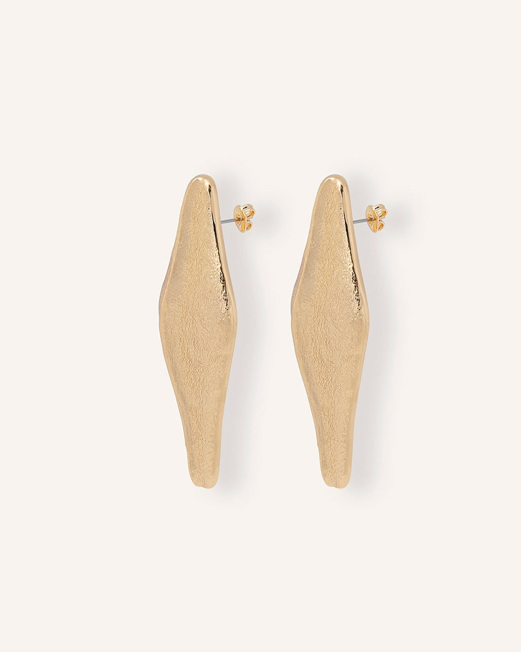 LEMON LEAF PENDIENTES GRANDES DORADOS - Seeiou