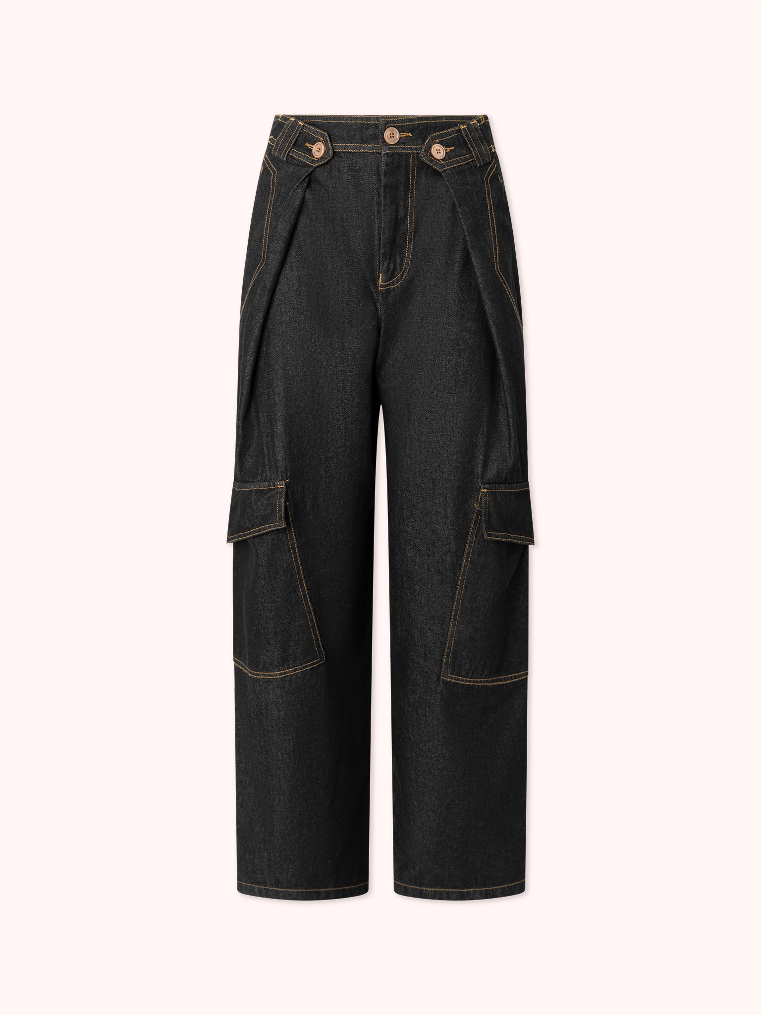 PANTALÓN DENIM NEGRO LEO - SEEIOU